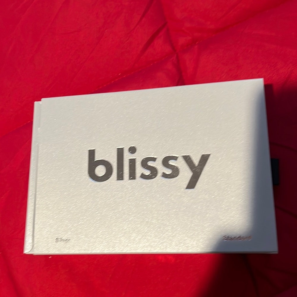 New in Box Blissy Silver pillowcase. Standard Size